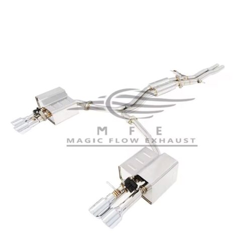 ★MFE★ アウディ A6 C7 可変バルブ マフラー エキゾースト 中間 パイプ ミッド リアピース ダウンパイプ 4G S6