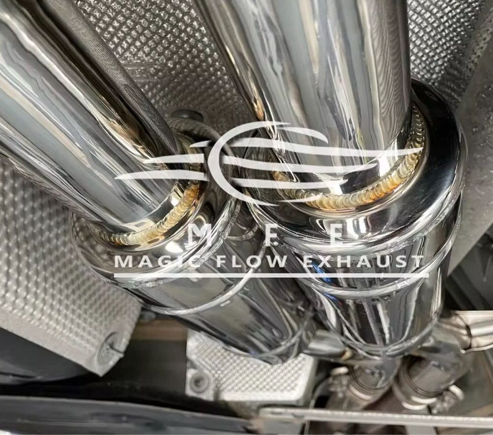 9699f0a1b4cf78_1200_883.jpg ★MFE★ アウディ A8 D4 可変バルブ マフラー エキゾースト 中間 パイプ ミッド ディフューザー リアピース ダウンパイプ S8 A8L