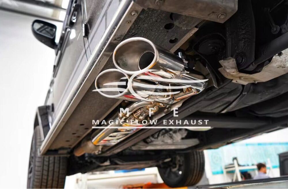 ★MFE★ W463A W464 G550 可変バルブ マフラー エキゾースト 中間 パイプ ディフューザー リアピース ダウンパイプ 可変マフラー