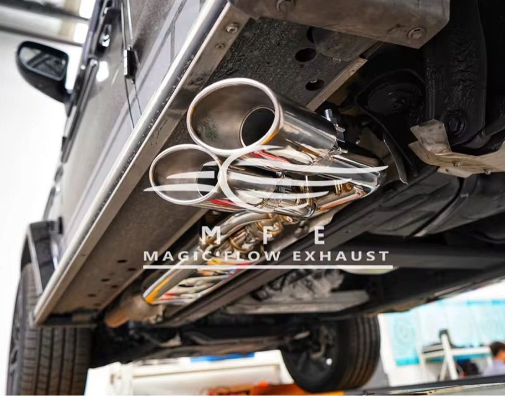 ★MFE★ W463A W464 G550 可変バルブ マフラー エキゾースト 中間 パイプ ディフューザー リアピース ダウンパイプ 可変マフラー