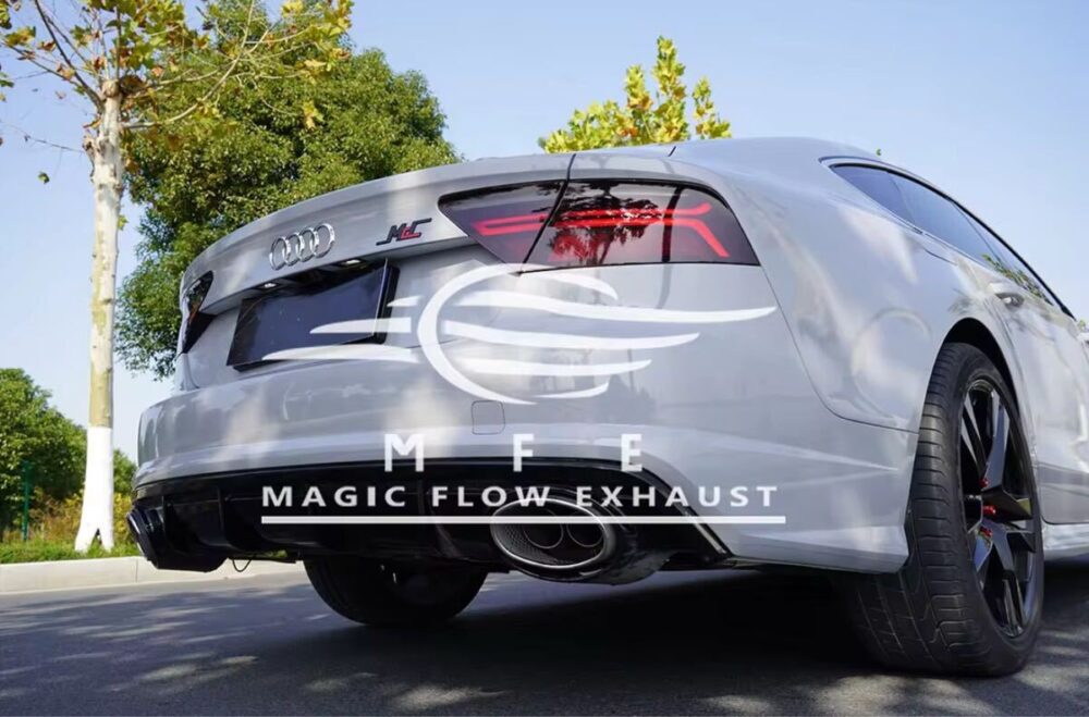 ★MFE★ A7 C7 3.0 可変バルブ マフラー エキゾースト 中間 パイプ ディフューザー リアピース ダウンパイプ 可変マフラー