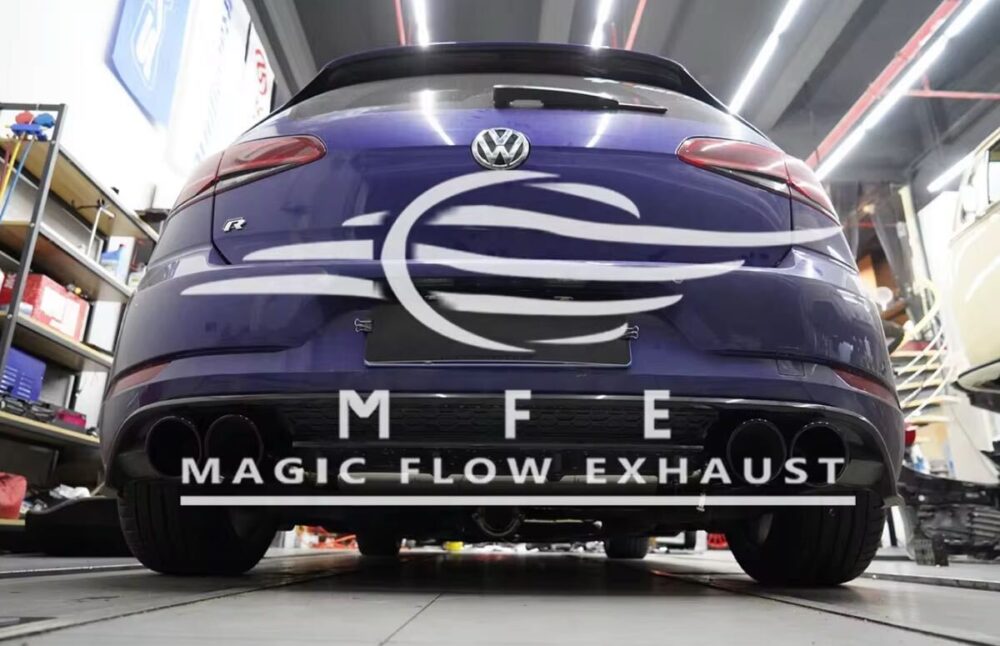 ★MFE★ ゴルフ R 7 7.5 可変バルブ マフラー エキゾースト 中間 パイプ ミッド ディフューザー リアピース ダウンパイプ VW golf