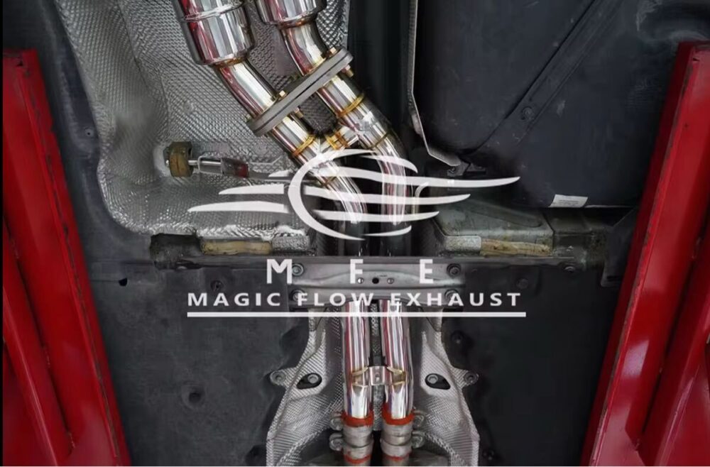 ★MFE★ A7 C7 3.0 可変バルブ マフラー エキゾースト 中間 パイプ ディフューザー リアピース ダウンパイプ 可変マフラー
