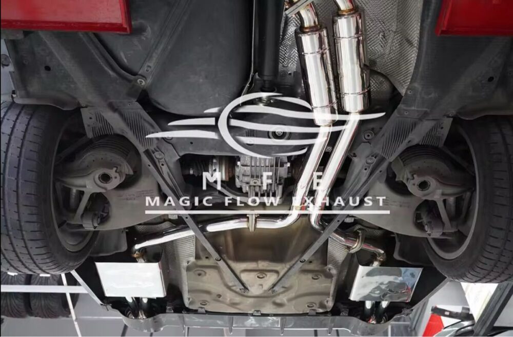★MFE★ A7 C7 3.0 可変バルブ マフラー エキゾースト 中間 パイプ ディフューザー リアピース ダウンパイプ 可変マフラー